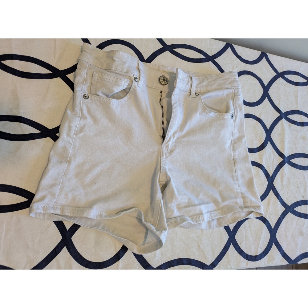 American Eagle Super Stretch Hi-Rise Shortie White Denim Shorts Size 2